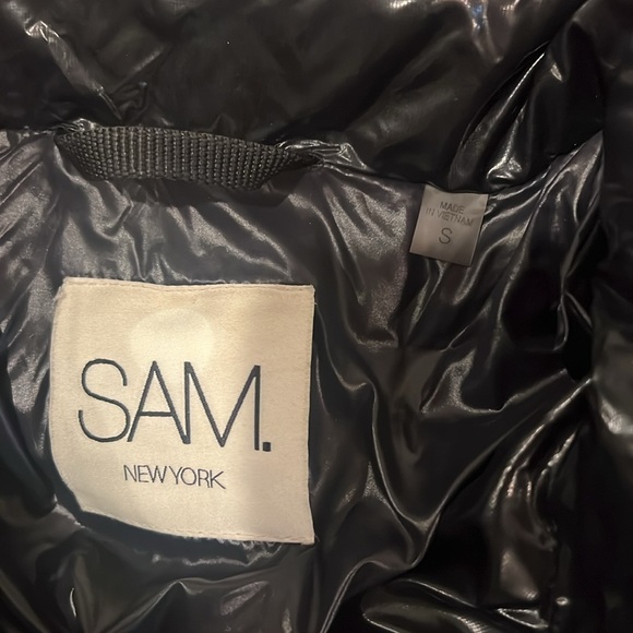 COPY - SAM shiny black puffer Coat. Women’s size small. Excellent condition! - Picture 6 of 8